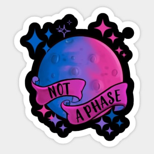 Not A Phase Bisexual Moon Sticker